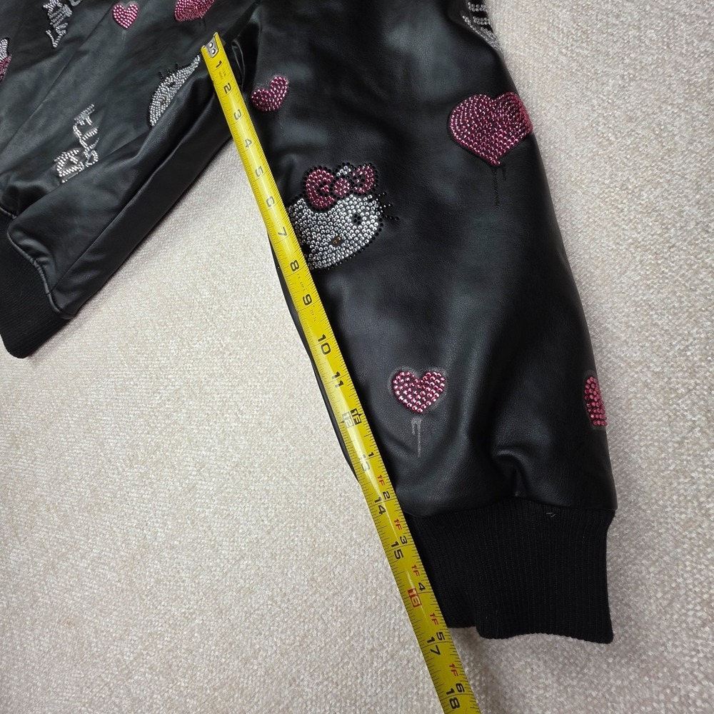 FOREVER 21 Hello kitty Black Rhinestone Bomber Jacket. Size Medium NWOT - Picture 15 of 16